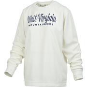  West Virginia Pressbox Women's Zoe Plush Rib Crew