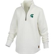  Michigan State Pressbox Women's Mia Quilted 1/4 Zip