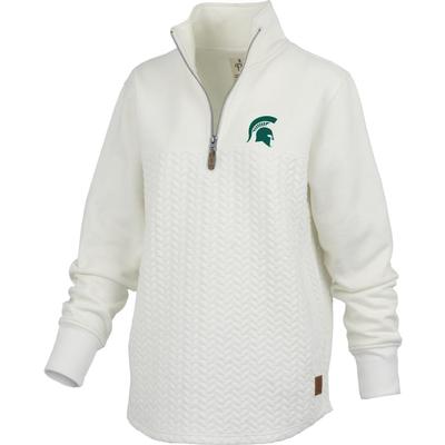 Michigan State Pressbox Women's Mia Quilted 1/4 Zip