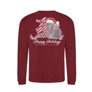  Alabama Festive Elephant Holiday Fleece Crew