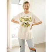  App State Livylu Rolling Stones College Seal Thrifted Tee