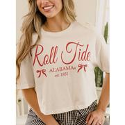  Alabama Livylu Established Bow Cropped Tee