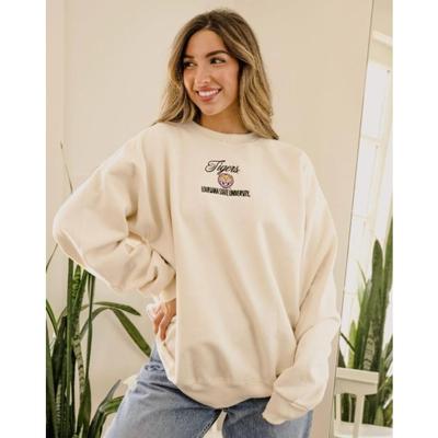 LSU LivyLu Embroidered Script Sweatshirt