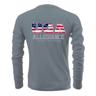 Georgia Patriotic Logo Comfort Colors Long Sleeve Tee