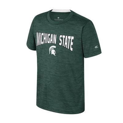 Michigan State Colosseum YOUTH Rylos Poly Tee