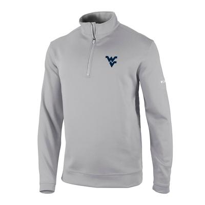 West Virginia Columbia Golf Wickham Hills 1/4 Zip Pullover COOL_GREY