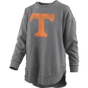  Tennessee Pressbox Women's Distressed Logo Vintage Wash Poncho