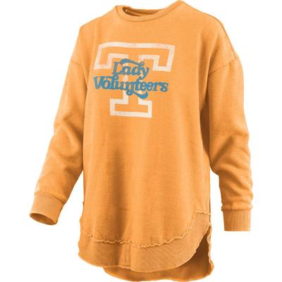 Tennessee Lady Vols Pressbox Women's Distressed Logo Vintage Wash Poncho