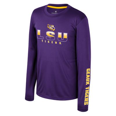 LSU Colosseum YOUTH Armada Poly Long Sleeve Tee