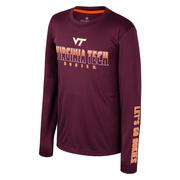  Virginia Tech Colosseum Youth Armada Poly Long Sleeve Tee