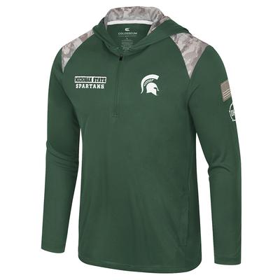 Michigan State Colosseum OHT 1/4 Zip Hooded Windshirt