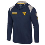  West Virginia Colosseum Oht 1/4 Zip Hooded Windshirt