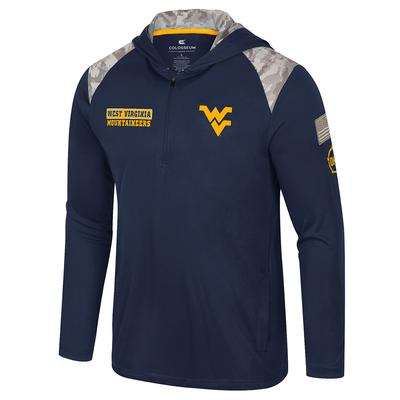 West Virginia Colosseum OHT 1/4 Zip Hooded Windshirt