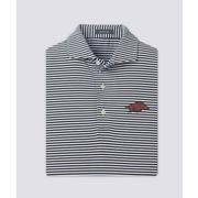  Arkansas Turtleson Cooper Stripe Performance Polo