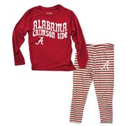  Alabama Wes And Willy Infant Top With Stripe Capri Pants Set