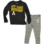  App State Wes And Willy Infant Top With Stripe Capri Pants Set