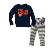  Auburn Wes And Willy Infant Top With Stripe Capri Pants Set