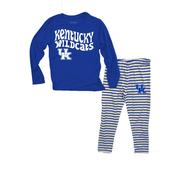  Kentucky Wes And Willy Infant Top With Stripe Capri Pants Set