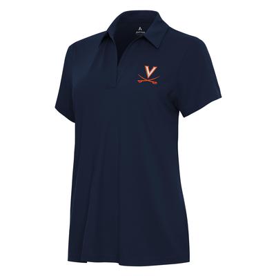 Virginia Antigua Women's Era Polo NAVY