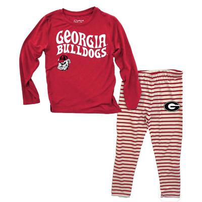 Georgia Wes And Willy Infant Top With Stripe Capri Pants Set