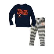  Virginia Wes And Willy Infant Top With Stripe Capri Pants Set