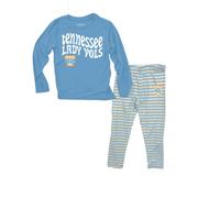  Tennessee Lady Vols Wes And Willy Toddler Top With Stripe Capri Pants Set