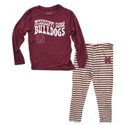  Mississippi State Wes And Willy Infant Top With Stripe Capri Pants Set