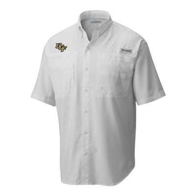 UCF Columbia Tamiami Short Sleeve Woven Shirt WHITE