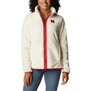  Nebraska Columbia Women's Collegiate Fireside Ii Sherpa Full Zip Jacket