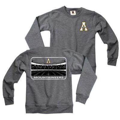 App State Wes And Willy Kids Tri-Blend French Terry Crew