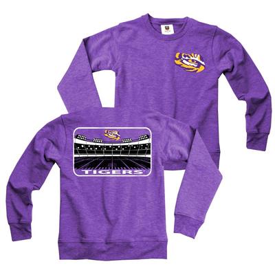 LSU Wes And Willy Kids Tri-Blend French Terry Crew