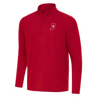 Indiana Outline Antigua Men's Intent 1/4 Zip Pullover