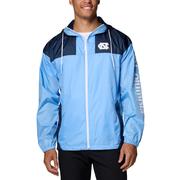  Unc Columbia Flash Challenger Ii Windbreaker Jacket