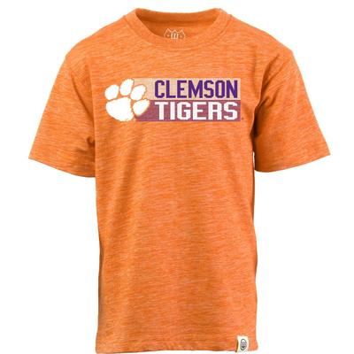 Clemson Wes And Willy Kids Cloudy Yarn Tee