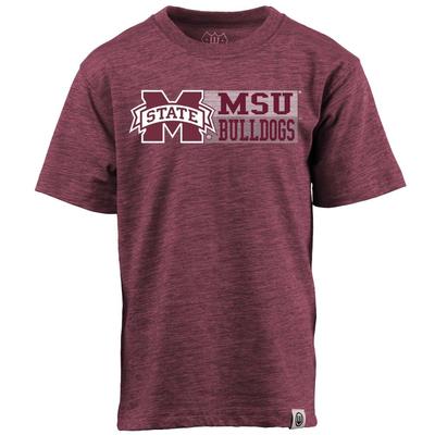 Mississippi State Wes And Willy Kids Cloudy Yarn Tee