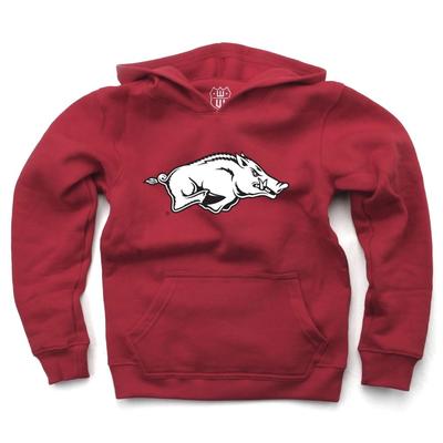 Arkansas Wes And Willy Kids Primary Logo Hoodie