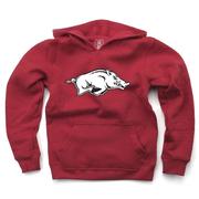  Arkansas Wes And Willy Kids Primary Logo Hoodie