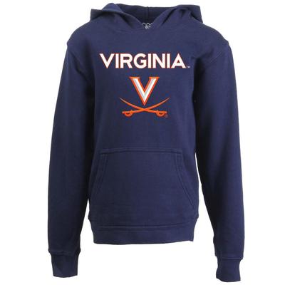 Virginia Wes And Willy Kids Wordmark Logo Hoodie