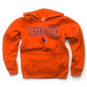  Virginia Tech Wes And Willy Kids Arch Over Mascot Hoodie