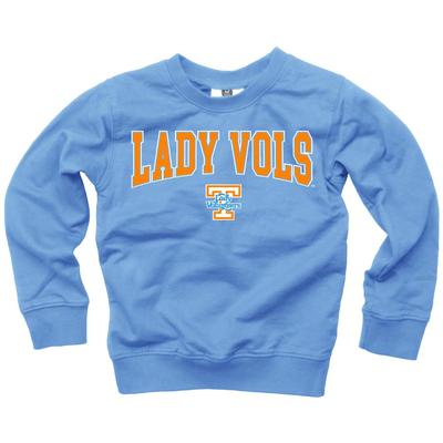 Tennessee Lady Vols Wes And Willy Kids Arch Over Logo Crew