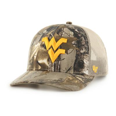 West Virginia 47 Brand Realtree Mesh Trucker Cap