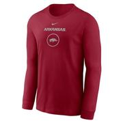  Arkansas Nike Dri- Fit Legend Basketball Practice Long Sleeve Tee