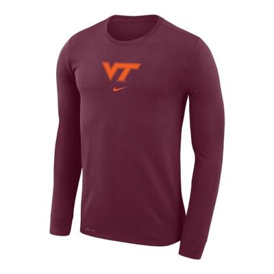 Virginia Tech Nike Dri-Fit Long Sleeve Shooting Shirt