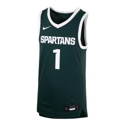 Michigan State Nike YOUTH Basketball #1 Jersey