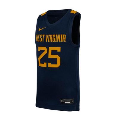 West Virginia Nike YOUTH Basketball #25 Jersey