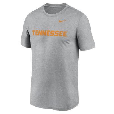 Tennessee Nike Legend Wordmark Tee DK_GREY_HTHR