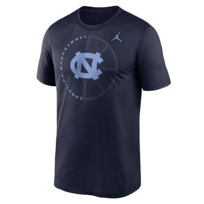 UNC Jordan Brand Legend Basketball Icon Tee NAVY