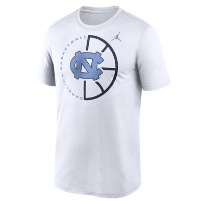 UNC Jordan Brand Legend Basketball Icon Tee WHITE