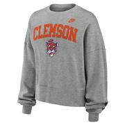  Clemson Nike Women's Retro Fleece Crew