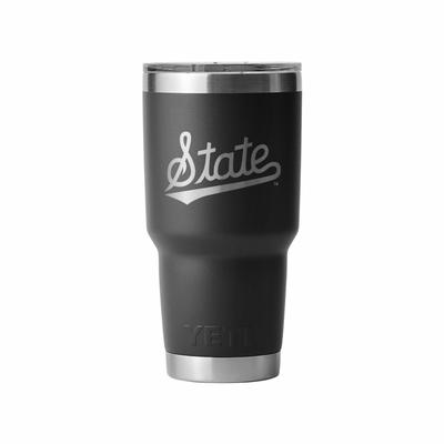 Mississippi State Script 30 oz Black Yeti Rambler